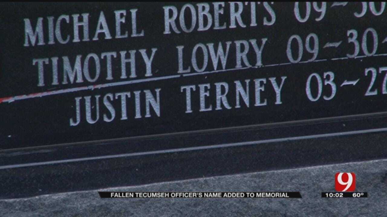 Fallen Tecumseh Officer's Name Added to Pott. County Memorial