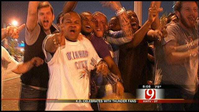 Bricktown Booms With Thunder Fans After Series Clinching Victory