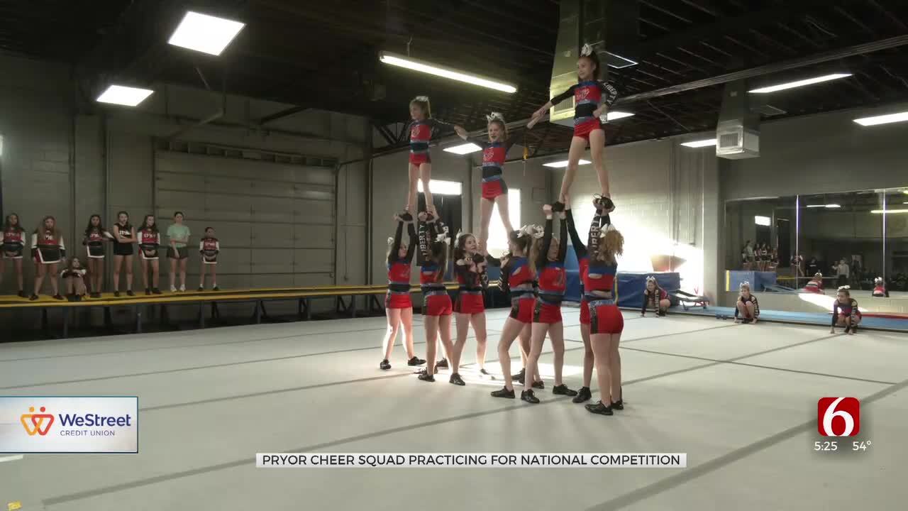 Pryor Youth Cheer Squad Practicing For National Competition
