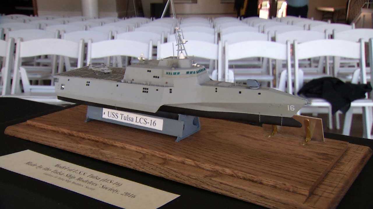 Model Of USS Tulsa On Display At Tulsa Historical Society