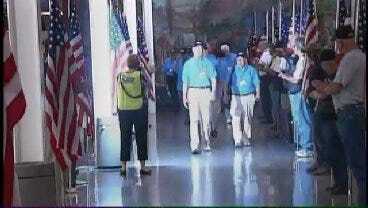 WEB EXTRA: Video Of World War II Vets Arriving At Tulsa International Airport