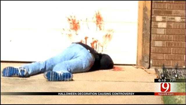 Halloween Decorations Scare Up Controversy In Mustang