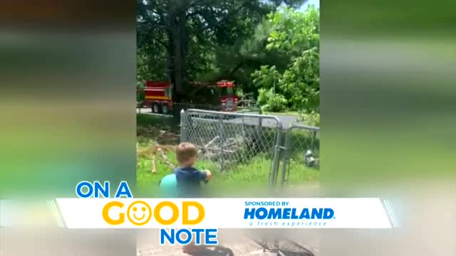 On A Good Note: Norman Firefighters Help A 3-Year-Old Celebrate His Birthday