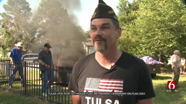 Tulsa VFW Post 577 Honors Flag Day With Flag Retirement Ceremony 
