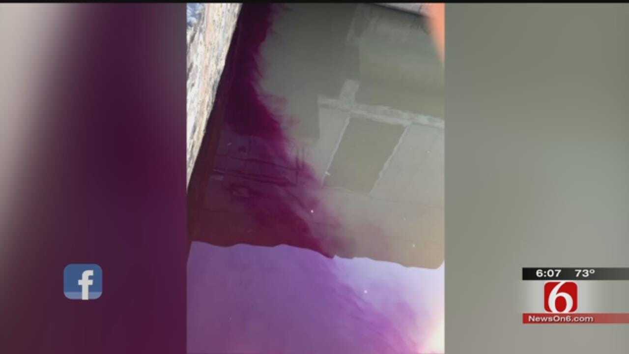 Viewer Turns In Photos Of Purple Water In McAlester