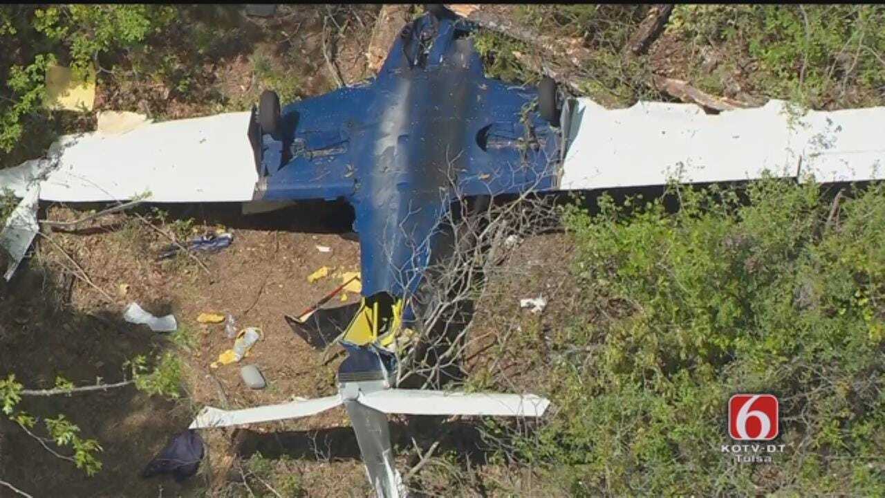 Osage SkyNews 6 HD Flies Over Plane Crash