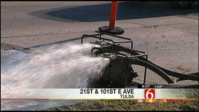 12-Inch Water Main Breaks In East Tulsa