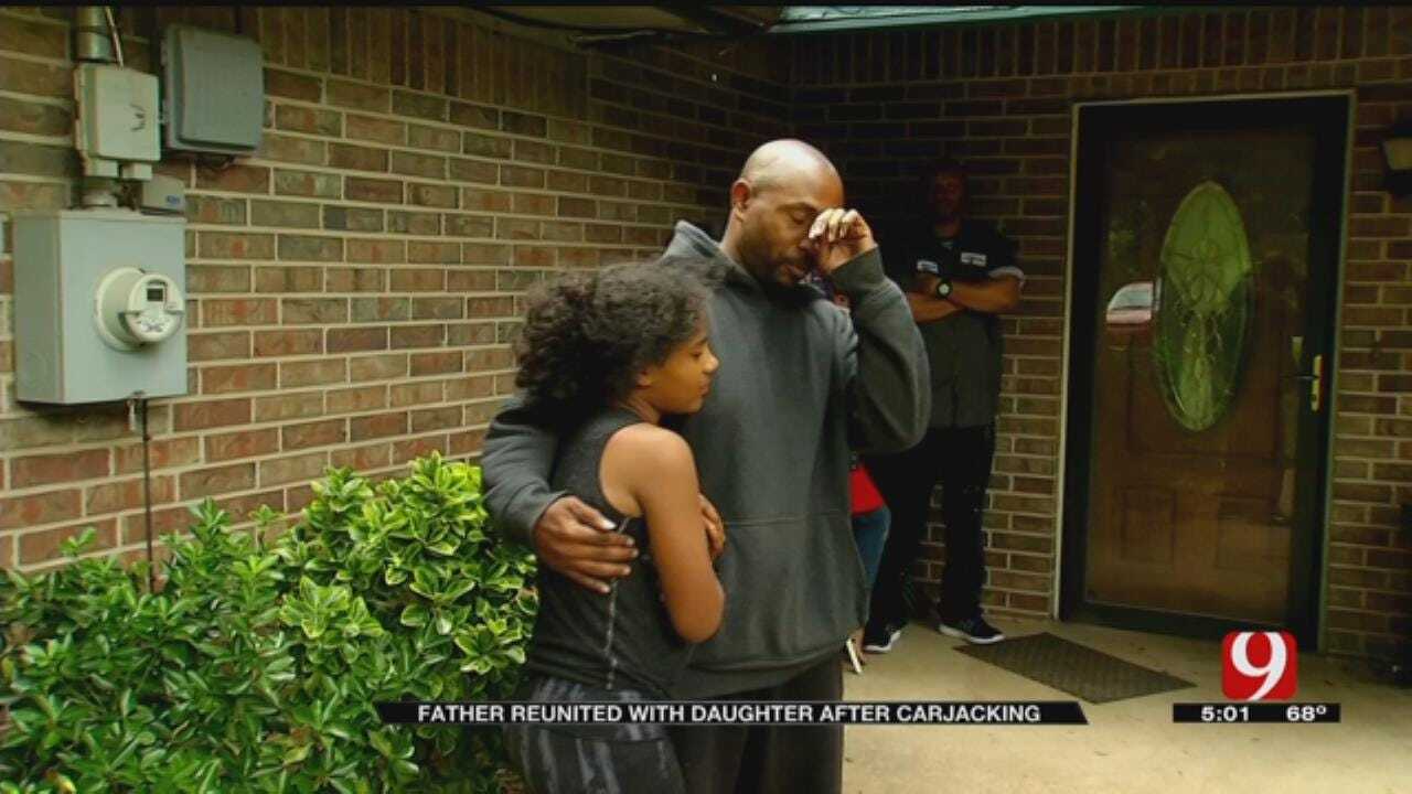 OKC Father, Daughter Reunited After Suspect Steals Car, Kidnaps Child