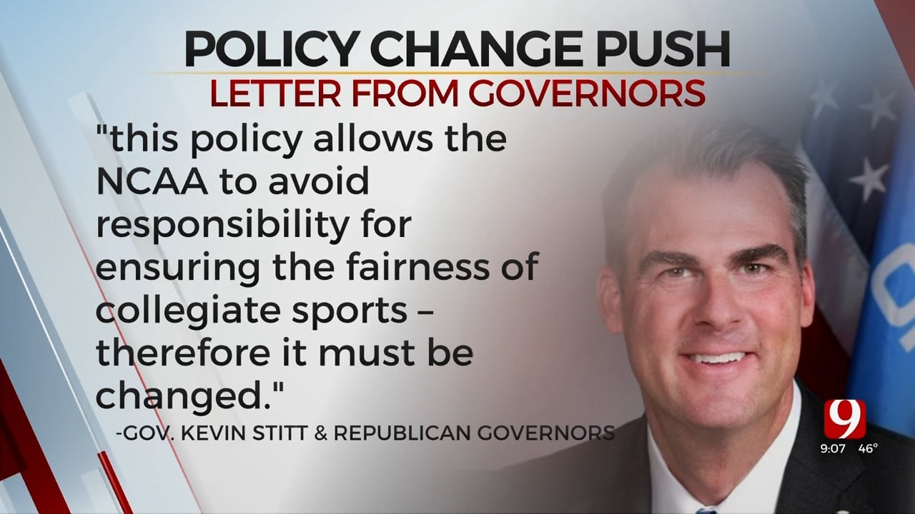 Gov. Kevin Stitt Among Group Of Governors Petitioning NCAA To Change Policy Concerning Trans Athletes