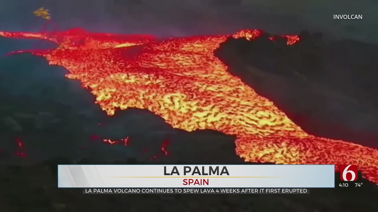 La Palma Volcano Continues To Spew Lava 4 Weeks After It First Erupted