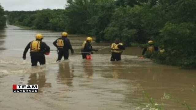 Pittsburg County Rescuers, Driver Pulled Safely From Flood Waters