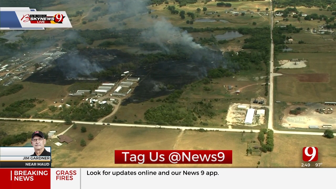 Crews Battle Multiple Grass Fires Near Tecumseh