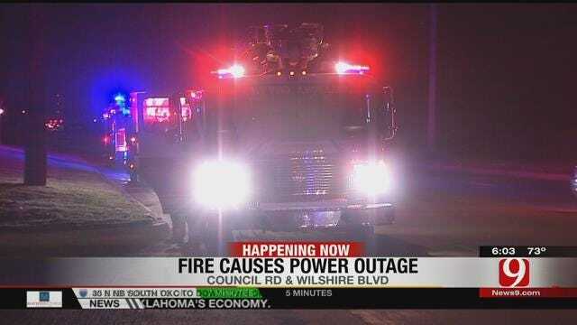 Power Restored In NW OKC Following Transformer Fire At OG&E Substation