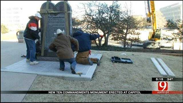 Contractor Hails Reconstruction Of Ten Commandment Monument At OKC Capitol