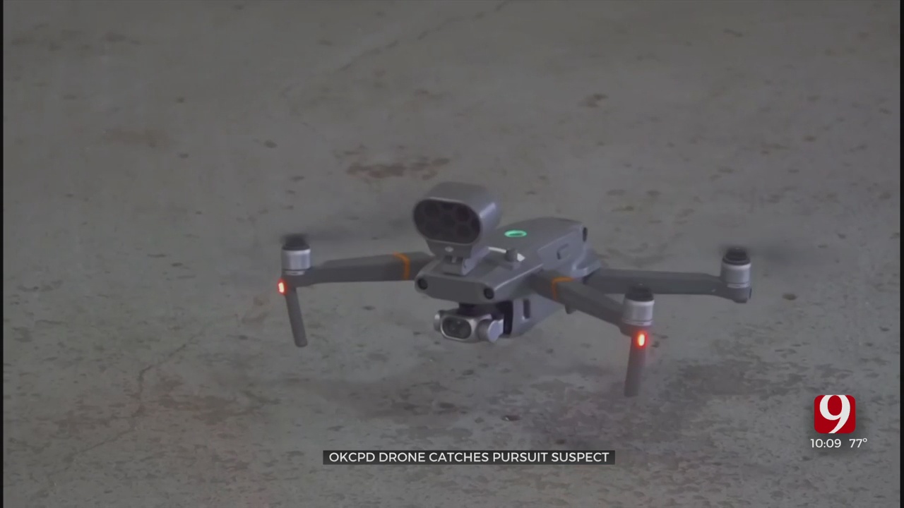 OKCPD Drone Catches Pursuit Suspect