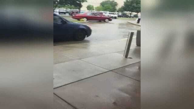 WEB EXTRA: Viewer Video Of Police Chase At Penn Square Mall - Shot By Katie Hope