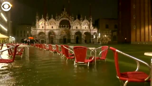 WATCH: Near-Record High Tide Floods Venice