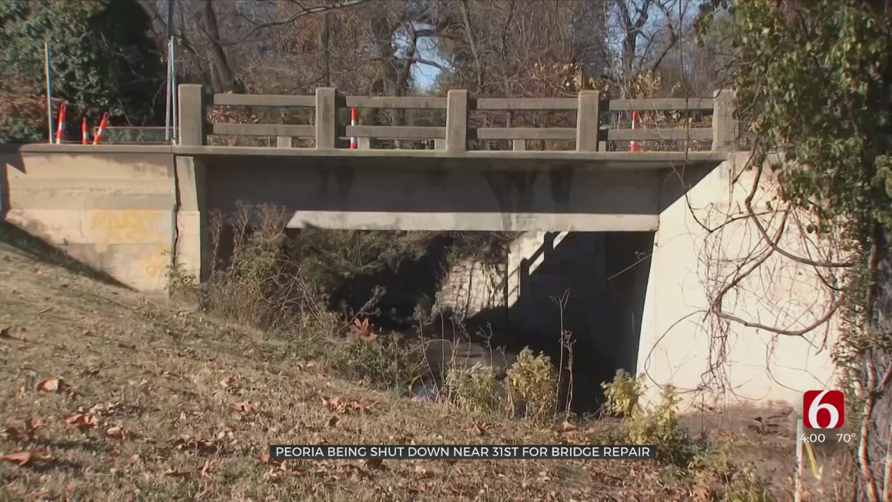 City Of Tulsa Closing Part Of Peoria To Replace Bridge Over Crow Creek