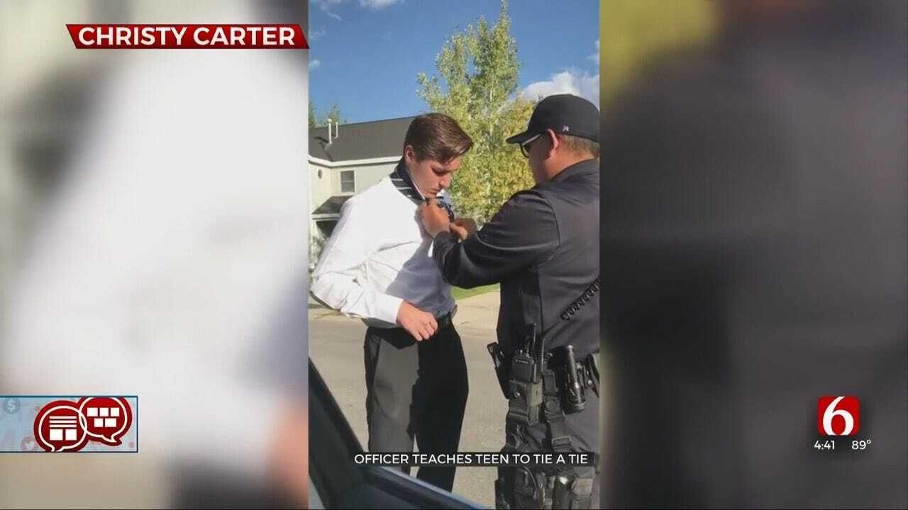 Something To Talk About: Officer Teaches Teen To Tie A Tie