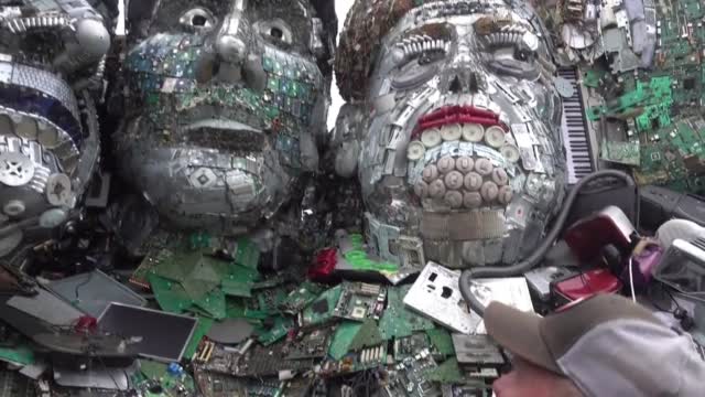 'Mount Recyclemore' Sculpture To Stare Down President Biden, Other G7 Leaders In UK, Demanding They Tackle E-Waste