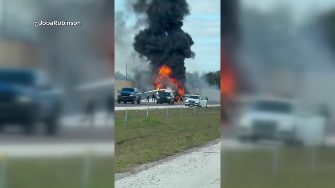 2 Dead After Plane Crashes Onto Highway Near Naples, Florida, And Bursts Into Flames