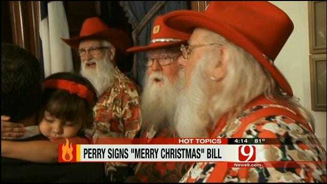 Hot Topics: Gov. Perry Signs 'Merry Christmas' Bill