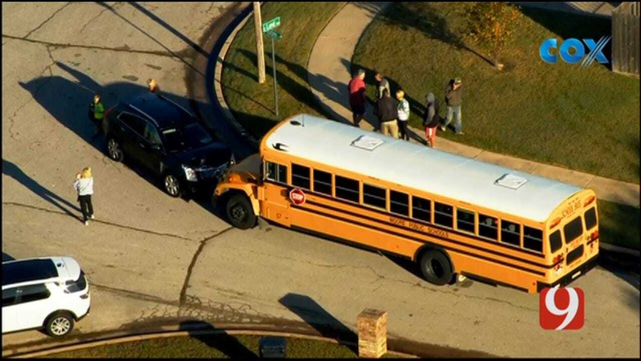 Officials Respond To Moore School Bus Crash