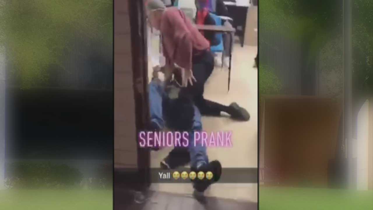 WATCH: Del City Teacher Takes Down Masked Student In 'Prank' Gone Wrong