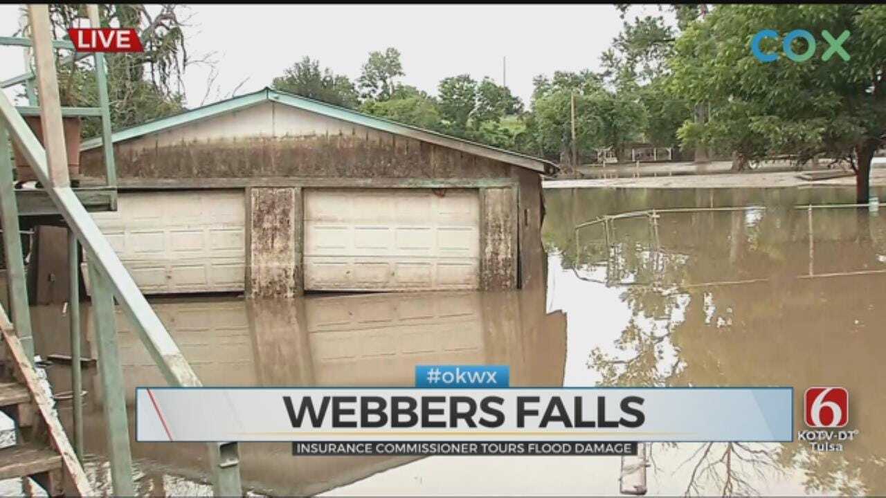 State Insurance Commissioner Surveys Flood Damage In Webbers Falls