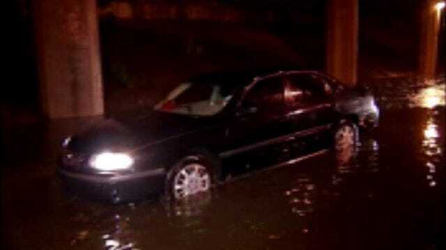 WEB EXTRA: Video Of Street Flooding And Damage In Tulsa Early Monday