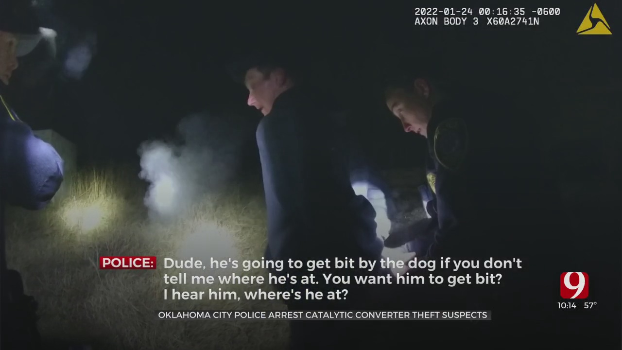 Caught On Camera: Oklahoma City Police Arrest 2 Alleged Catalytic Converter Thieves  
