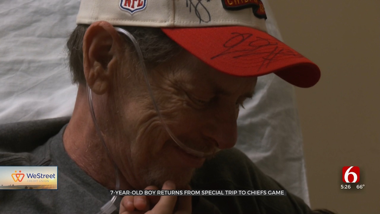 Tahlequah Boy Returns From KC Chiefs Game With Signed Hat For Grandpa With Cancer 