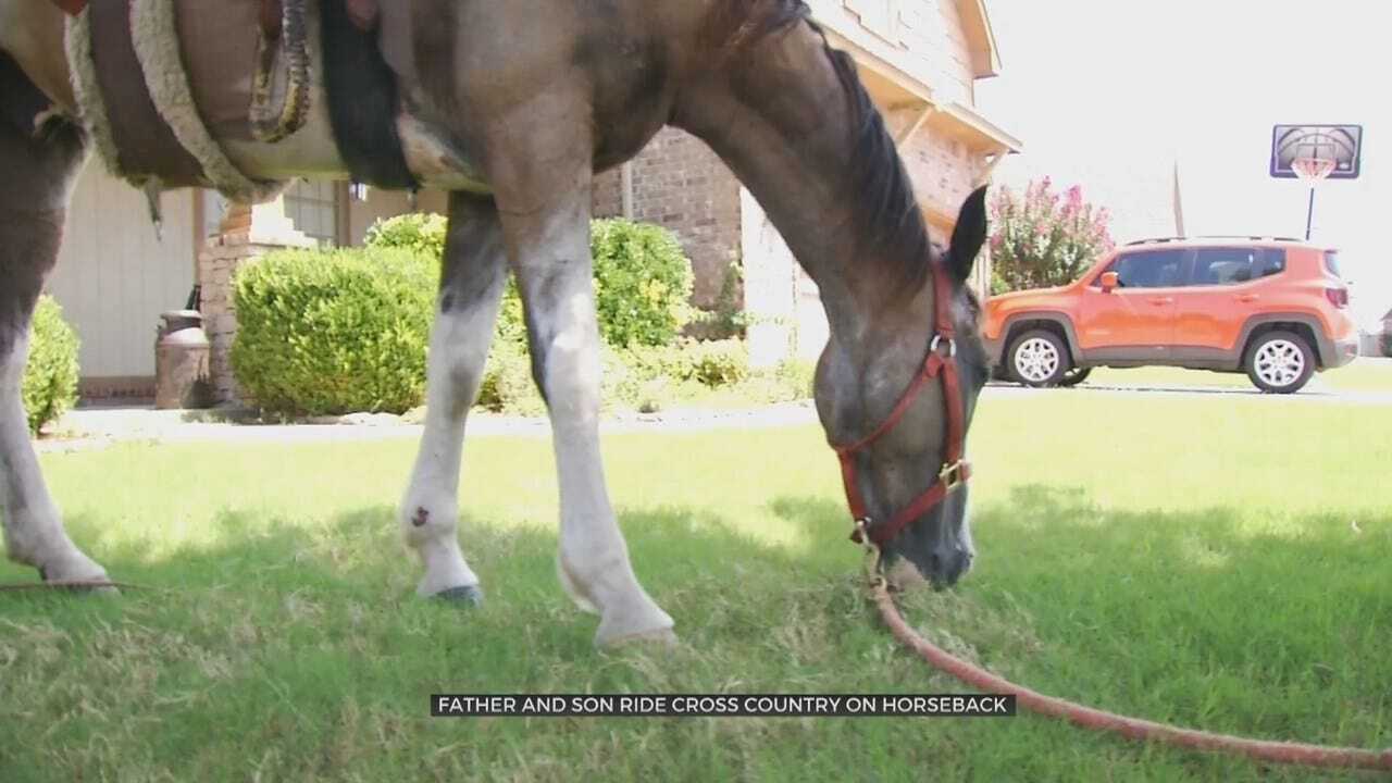 Father & Son Travel 4 States By Horseback To Reach Oklahoma
