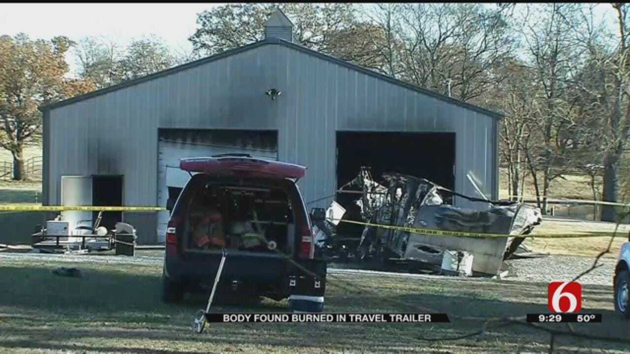 Body Found In Burned Out Trailer In Rogers County