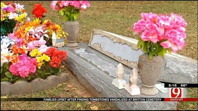 Families Upset After Finding Tombstones Vandalized At OKC Cemetery