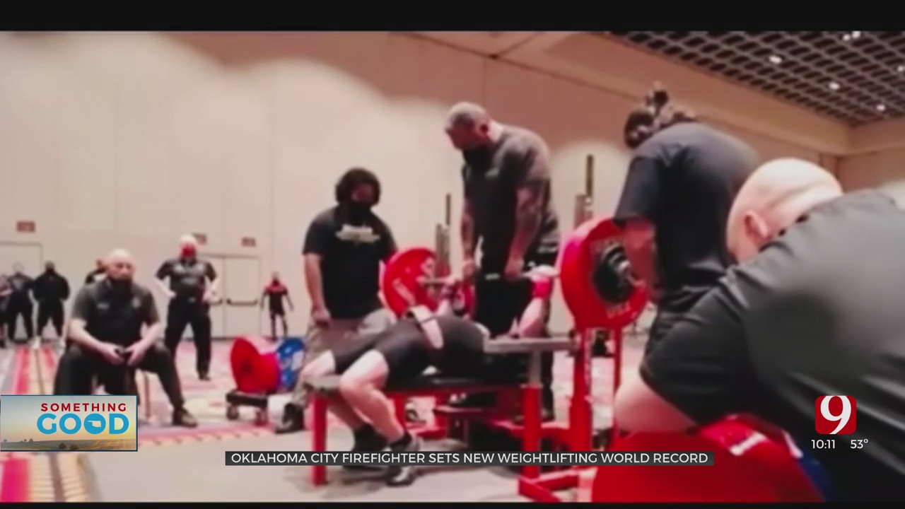 OKC Firefighter Sets New Weightlifting World Record