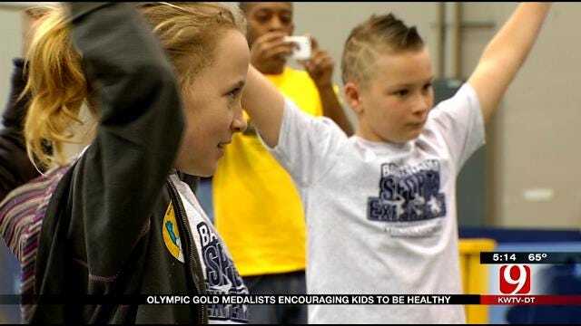 Olympic Gold Medalists Encouraging Kids To Be Healthy