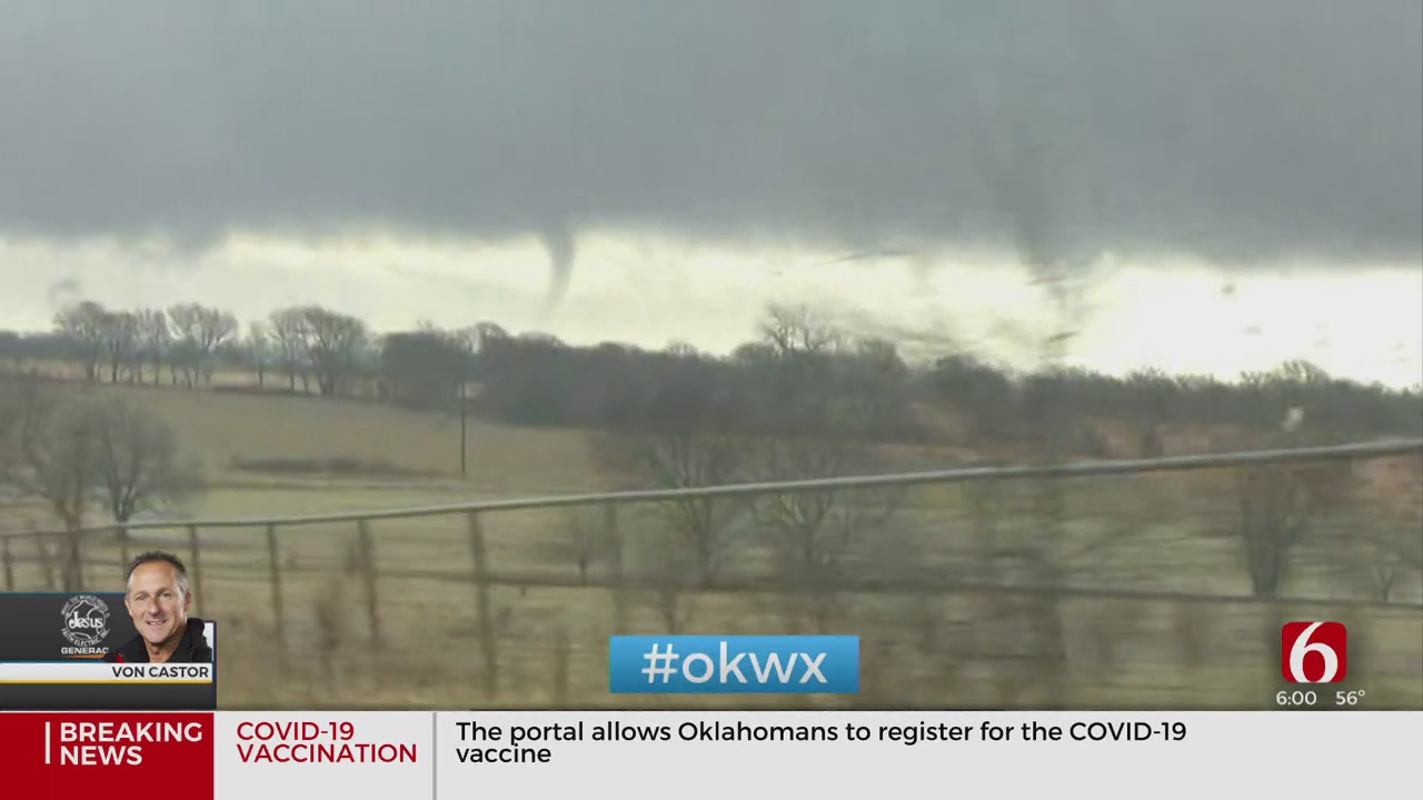 WATCH: News On 6 Storm Tracker Von Castor Captures Video Of Tornado