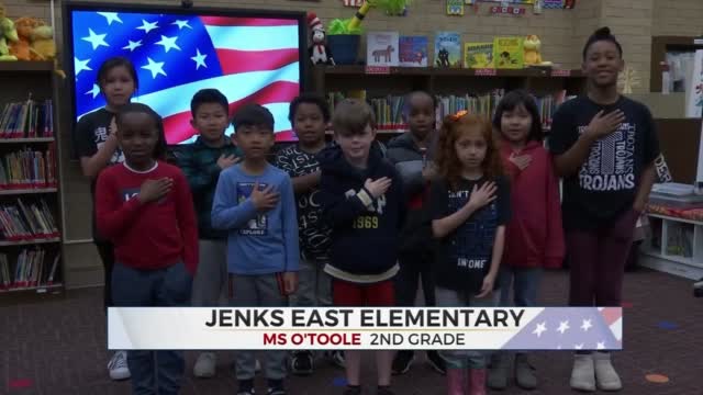 Daily Pledge: Ms. O'Toole's 2nd Grade Class From Jenks East Elementary 