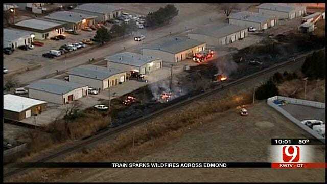 Burlington Northern Train Sparks Wildfires Across Edmond