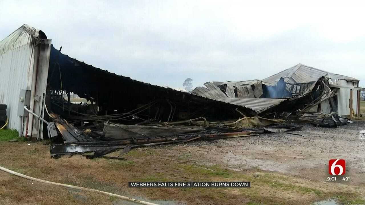 Webbers Falls Fire Department Equipment Building Destroyed After Fire