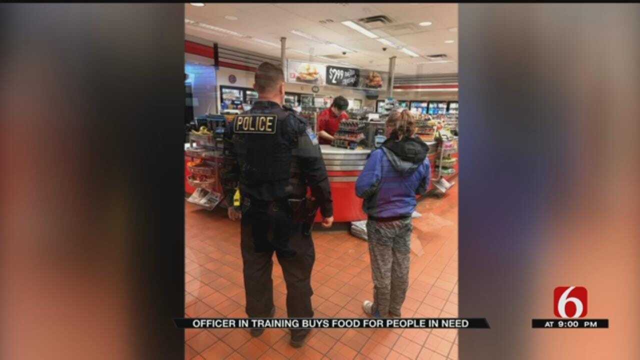 Tulsa Officer In Training Buys Food For People In Need