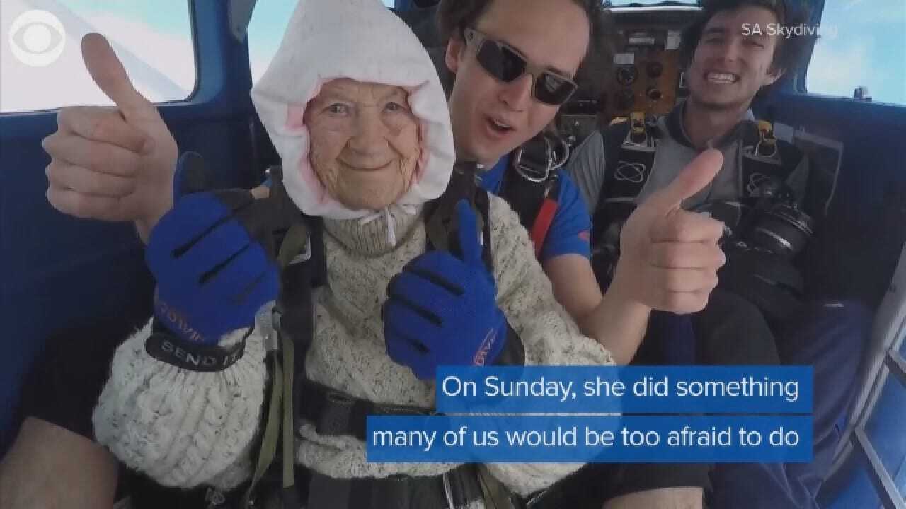 102-Year-Old Woman Skydives For Charity