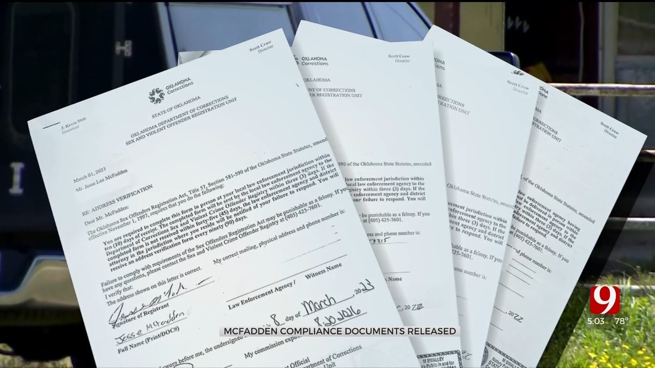Sheriff's Office Reveals Sex Offender Compliance Checks On Jesse McFadden