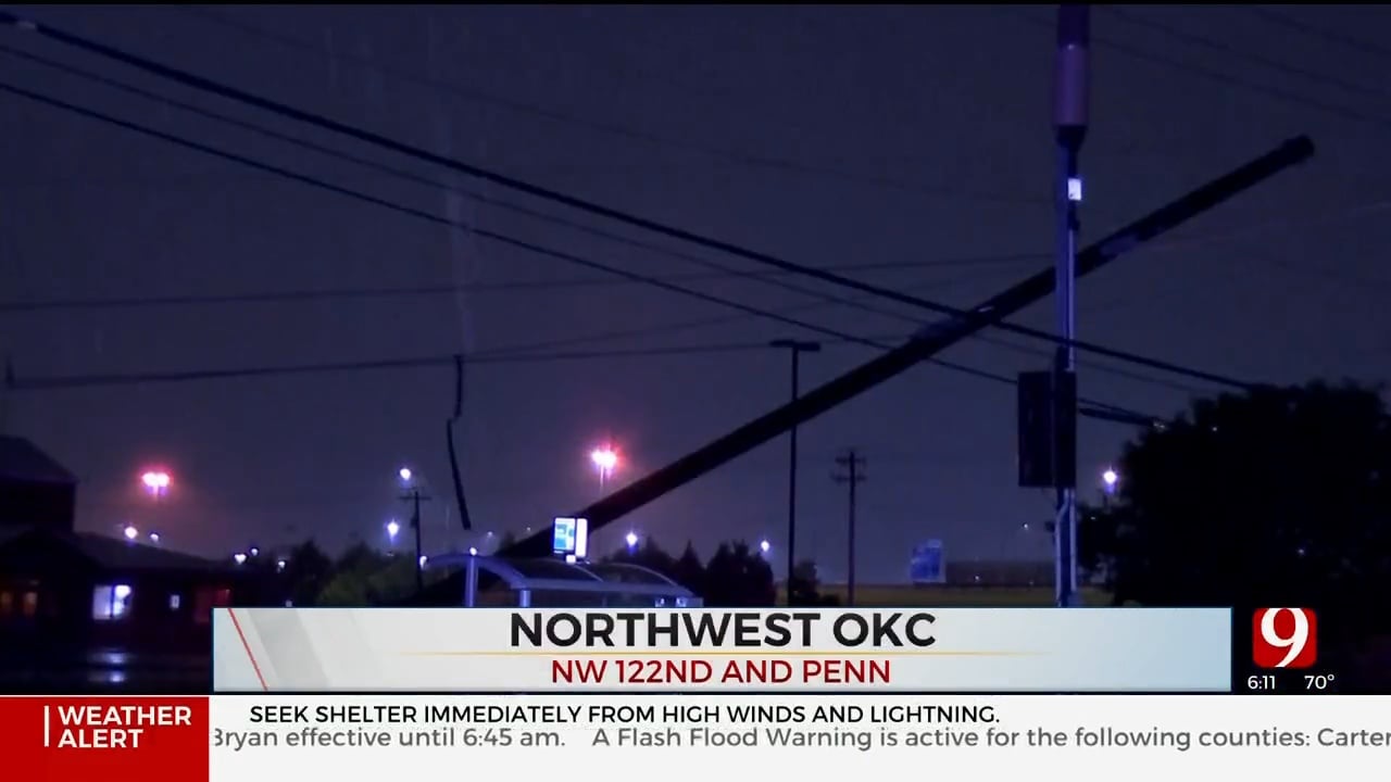 Thousands Without Power As Storms Sweep Across Oklahoma
