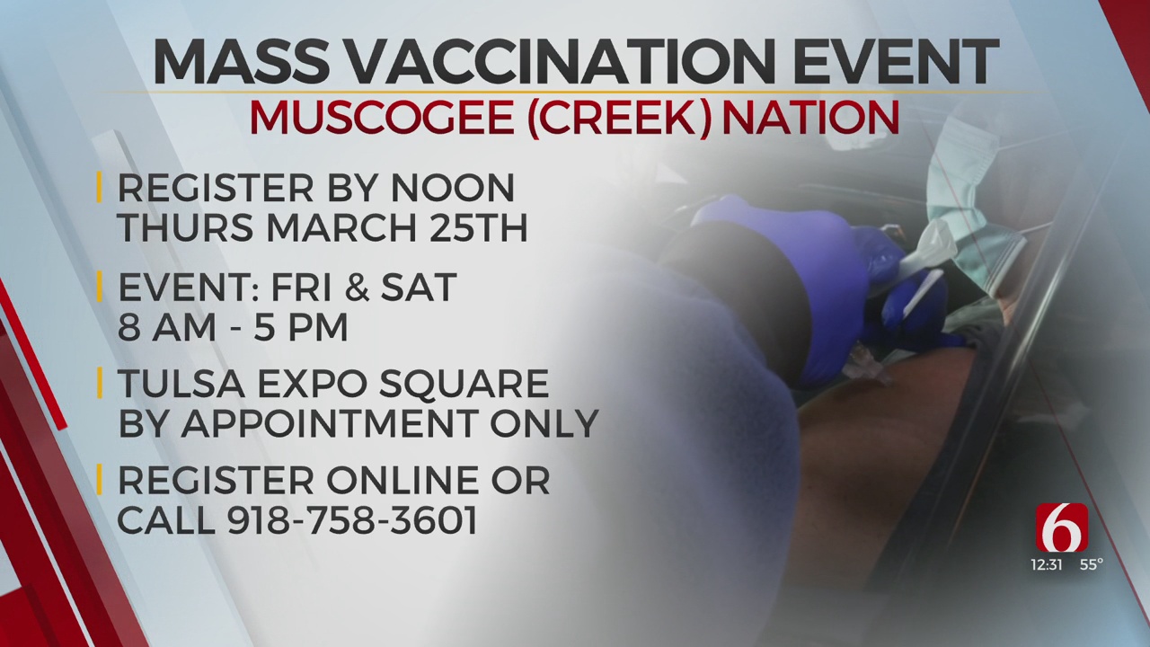 Deadline Approaching For Muscogee (Creek) Nation COVID-19 Vaccination Clinic