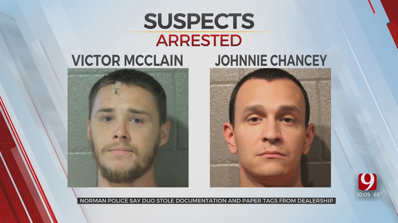 2 Suspects Arrested In Norman, Found With Tools For Vehicle Burglaries & Stolen Dealership Documents