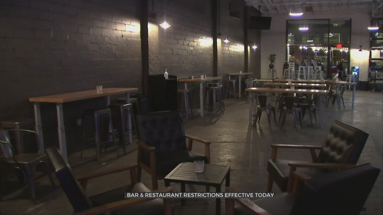 Governor Stitt's New COVID-19 Bar, Restaurant Restrictions Take Effect 