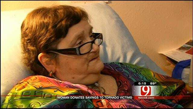 Ailing OKC Woman Donates Vacation Monies For Tornado Relief
