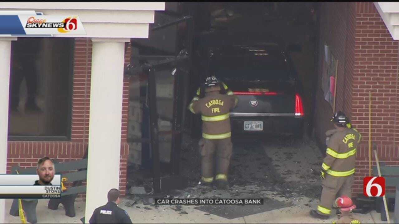 Car Ends Up INSIDE Catoosa Bank